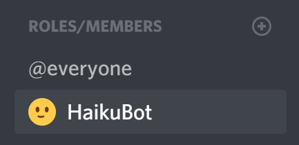 HaikuBot Channel Role